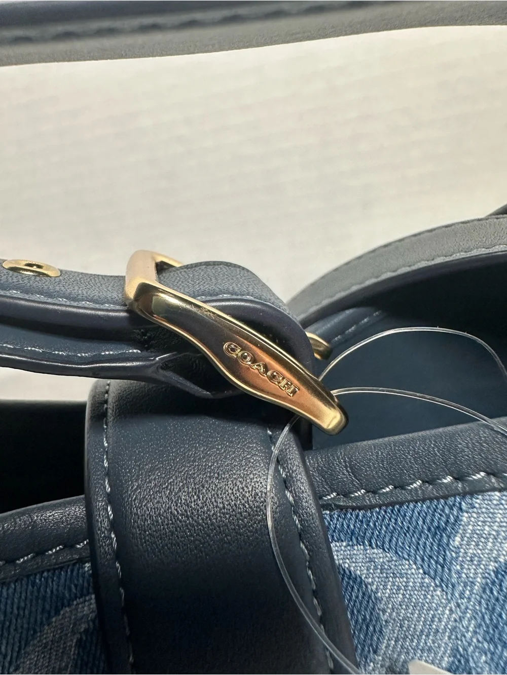 Coach Denim Signature Shoulder Bag in Blue